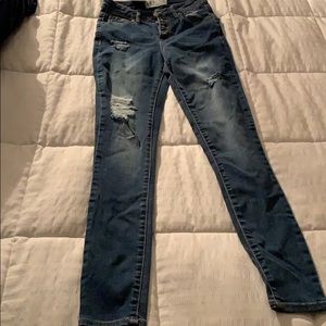 New** distressed slim fit high waisted jean!